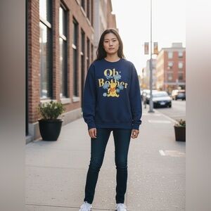 Disney Winnie the Pooh “Oh Bother” Sweatshirt Women’s Small Blue Crewneck